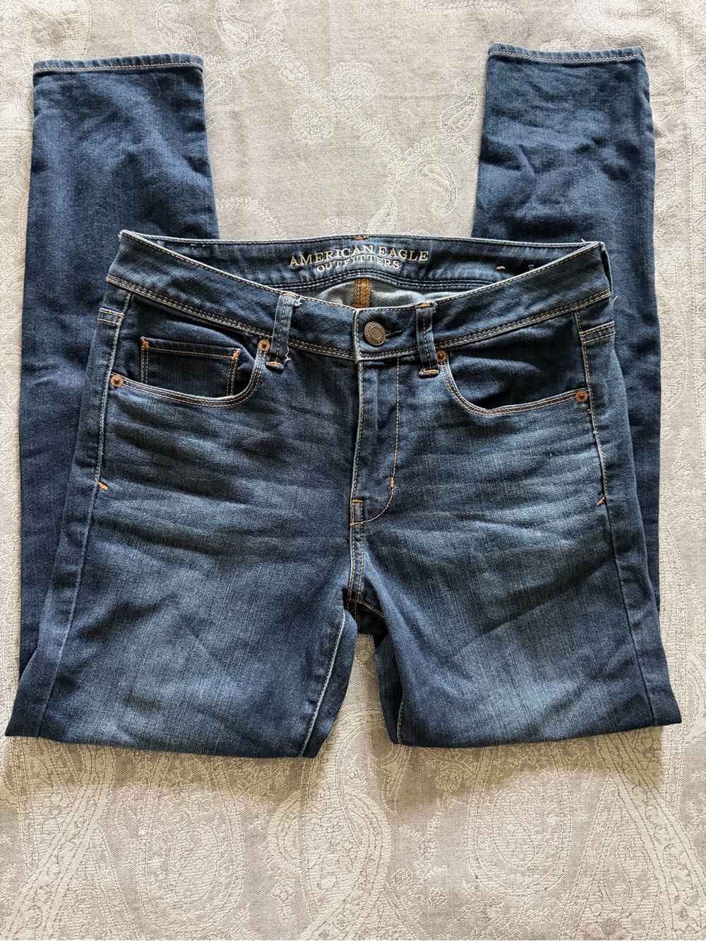 American Eagle Outfitters Skinny Jeans in Dark Blue Wash